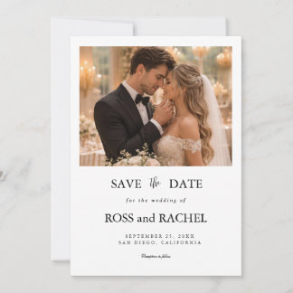 Cartão de Save the Date de Foto Moderna