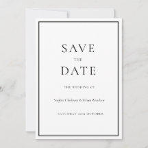Cartão de Save the Date Digital Simples Tradiciona