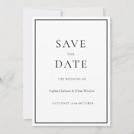Cartão de Save the Date Digital Simples Tradiciona