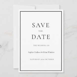 Cartão de Save the Date Digital Simples Tradiciona