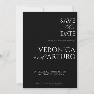 Cartão de Save The Date Moderno e Elegante