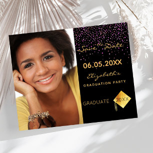 Cartão de Save the Date para festa de formatura ro