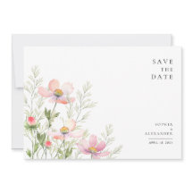Cartão de Save The Date Plano para um casamento de