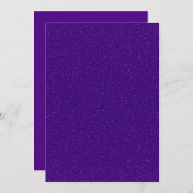 Cartão de Save The Date Roxo Real Brilhante Plano (Frente/Verso)