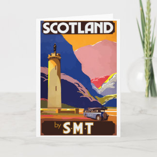 Cartão de Scotland das viagens vintage