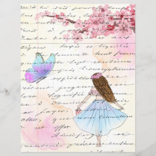 Cartão de scrapbooking elegante e bonito de aquare