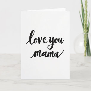 Cartão de Script Amor Você Mamãe