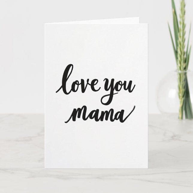 Cartão de Script Amor Você Mamãe (Frente)