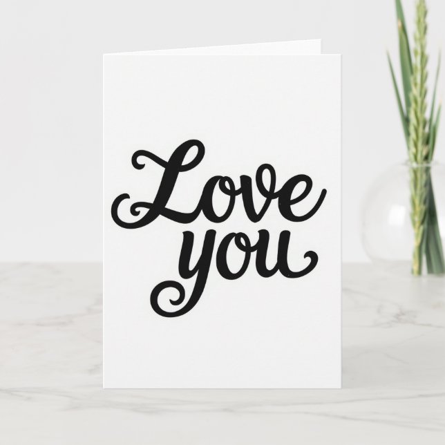 Cartão de Script Classic Love You (Frente)