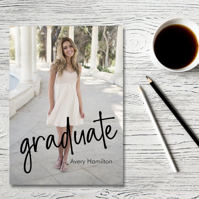 Cartão de Script de Graduado da Turma 5 Fotos (Criador carregado)