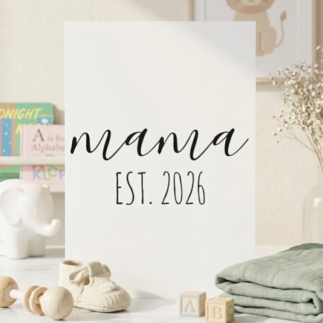 Cartão de Script do Ano da Mamãe Minimalista (Criador carregado)