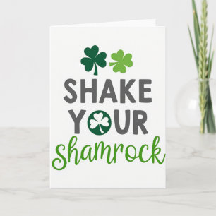 Cartão de Script Shake Your Shamrock Verde