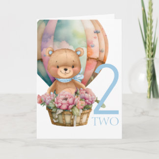 Cartão de SEGUNDO Balão de Urso de Passageiro