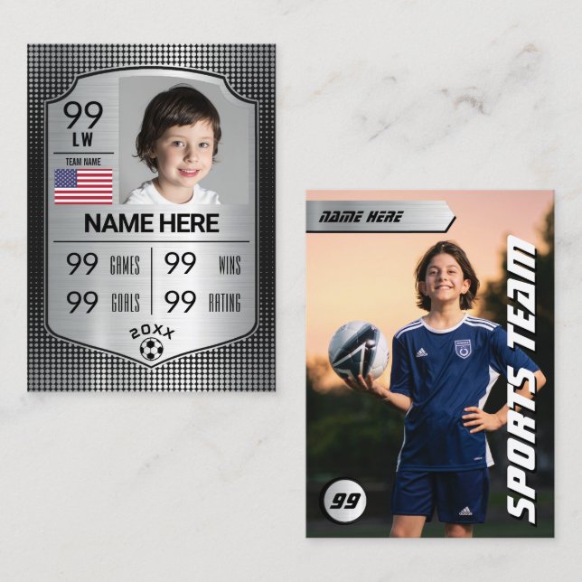 Cartão de Segurança de Futebol (Frente/Verso)