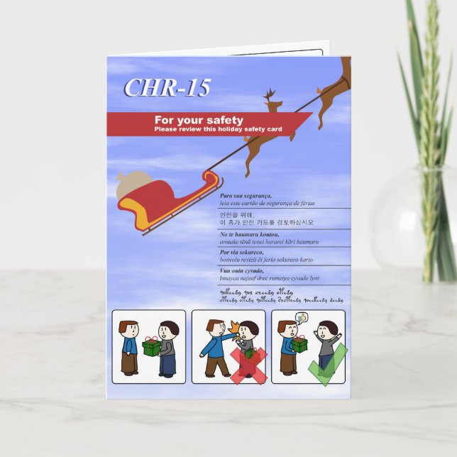 Cartão de Segurança Feriado (Frente)