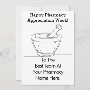 Cartão de Semana de Apreciação de Farmacologia Per