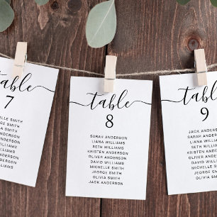 Cartão de Sentado de Casamento de Pé Minimalista