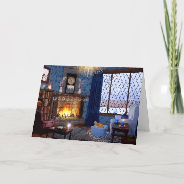 Cartão de serenidade de inverno (Frente)