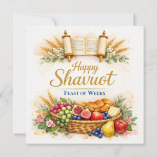 Cartão de Shavuot, Saudação Judaica Festival de Fr