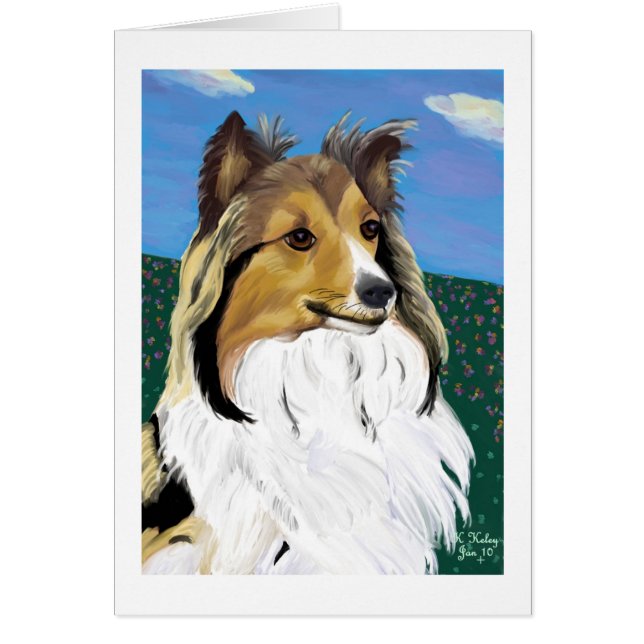 Cartão de Sheltie (Frente)
