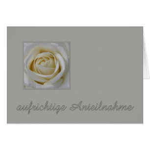 Cartão de simpatia alemão, beileid de Herzliches