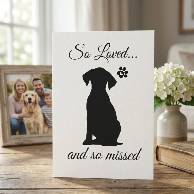 Cartão de simpatia de cachorro para imprimir - Dow (Dog Sympathy Card Printable - Instant Download for Pet Loss & Condolences )