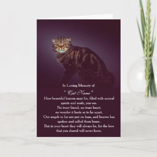 Cartão de simpatia de gato com foto personalizada