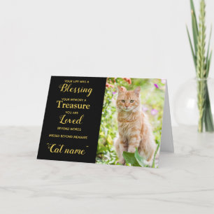 Cartão de simpatia de gato com foto personalizada