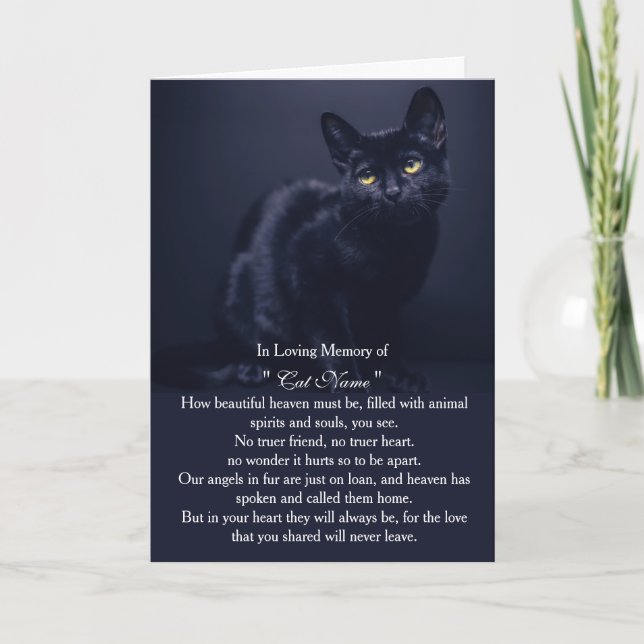 Cartão de simpatia de gato com foto personalizada  (Frente)