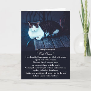 Cartão de simpatia de gato com foto personalizada