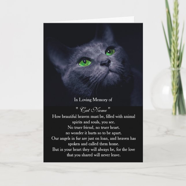 Cartão de simpatia de gato com foto personalizada  (Frente)