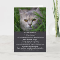 Cartão de simpatia de gato com foto personalizada 