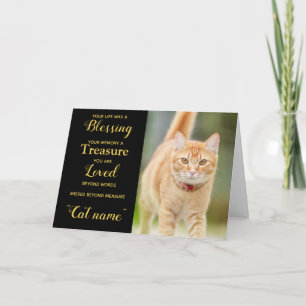 Cartão de simpatia de gato personalizado com foto