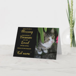 Cartão de simpatia de gato personalizado com foto