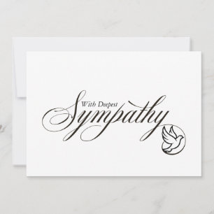 Cartão de Simpatia de Pombo com Script Elegante Si