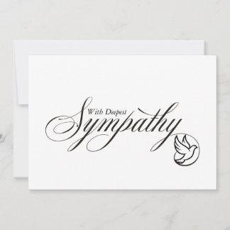 Cartão de Simpatia de Pombo com Script Elegante Si