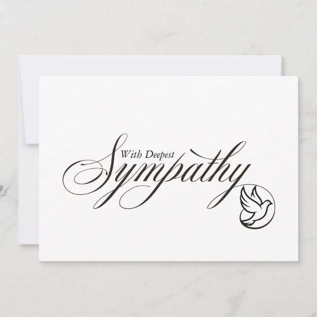 Cartão de Simpatia de Pombo com Script Elegante Si (Frente)