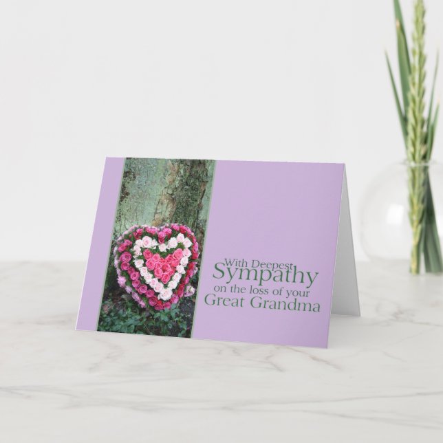 Cartão de simpatia de Rosa-excelente com perda da  (Frente)