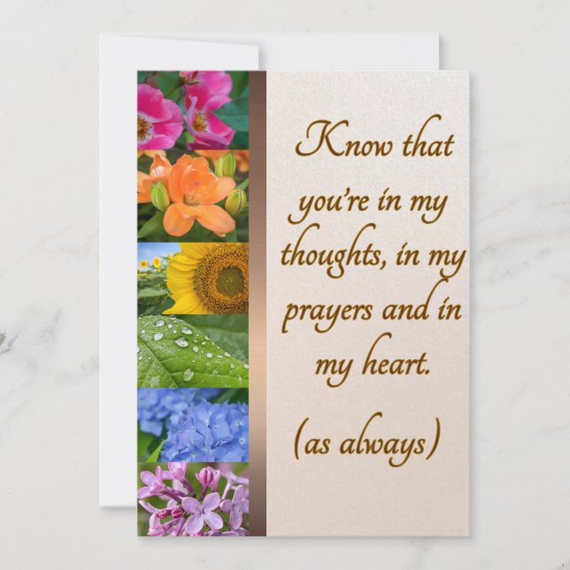 Cartão de simpatia floral Rainbow (Frente)