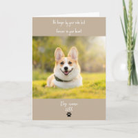 Cartão de simpatia para cão por perda memorial com
