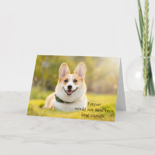 Cartão de simpatia para cão por perda memorial com
