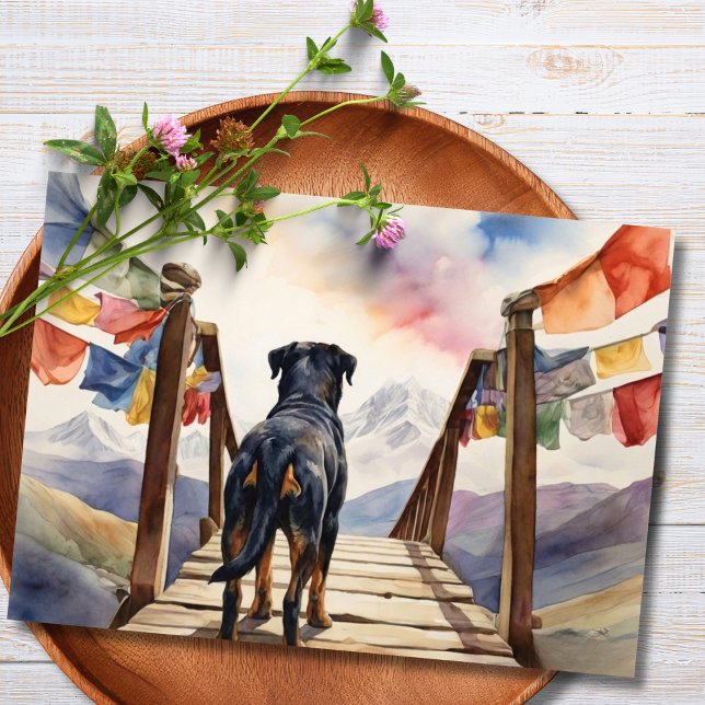 Cartão de simpatia personalizado com foto de anima (Rainbow bridge pet loss)