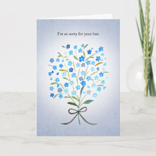 Cartão de simpatia personalizável Aquarela Não me 
