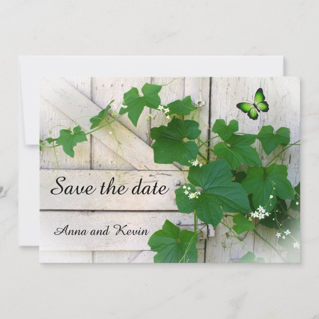 Cartão de Simplicidade Flat Save The Date (Frente)