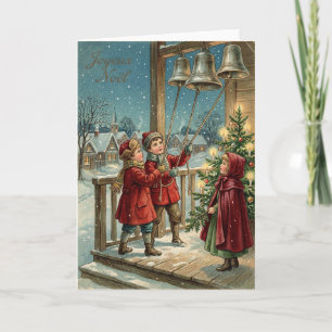 Cartão de Sinais de Natal Vintage Joyeux Noel