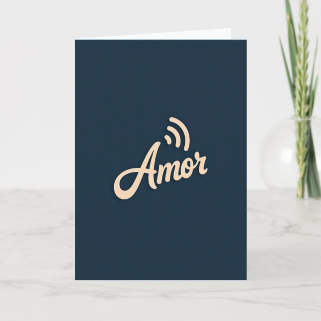Cartão de Sinal de Amor Simples (Frente)