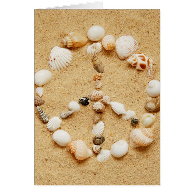 Cartão de Sinal de Paz Seashell (Frente)