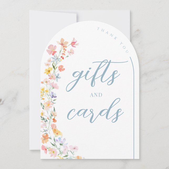 Cartão de Sinal de Presentes e Cartões de Casament (Frente)