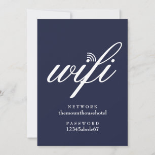 Cartão de Sinal de Rede e Senha Wifi