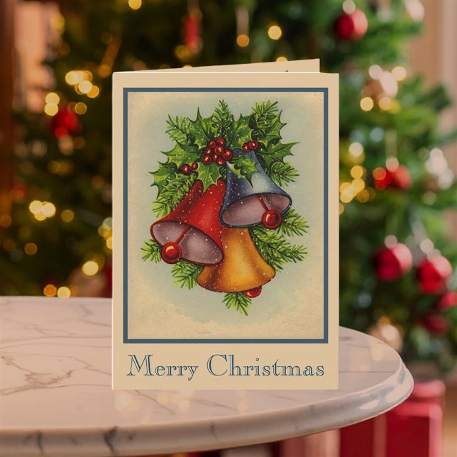 Cartão de Sininhos de Natal (Christmas Bells Folded Card)